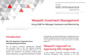 Using SASB for Manager Evaluation and Monitoring