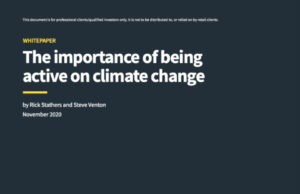 The importance of being active on climate change